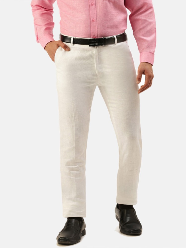 Ramraj Cotton Regular Fit Men White Trousers  Buy Ramraj Cotton Regular  Fit Men White Trousers Online at Best Prices in India  Flipkartcom