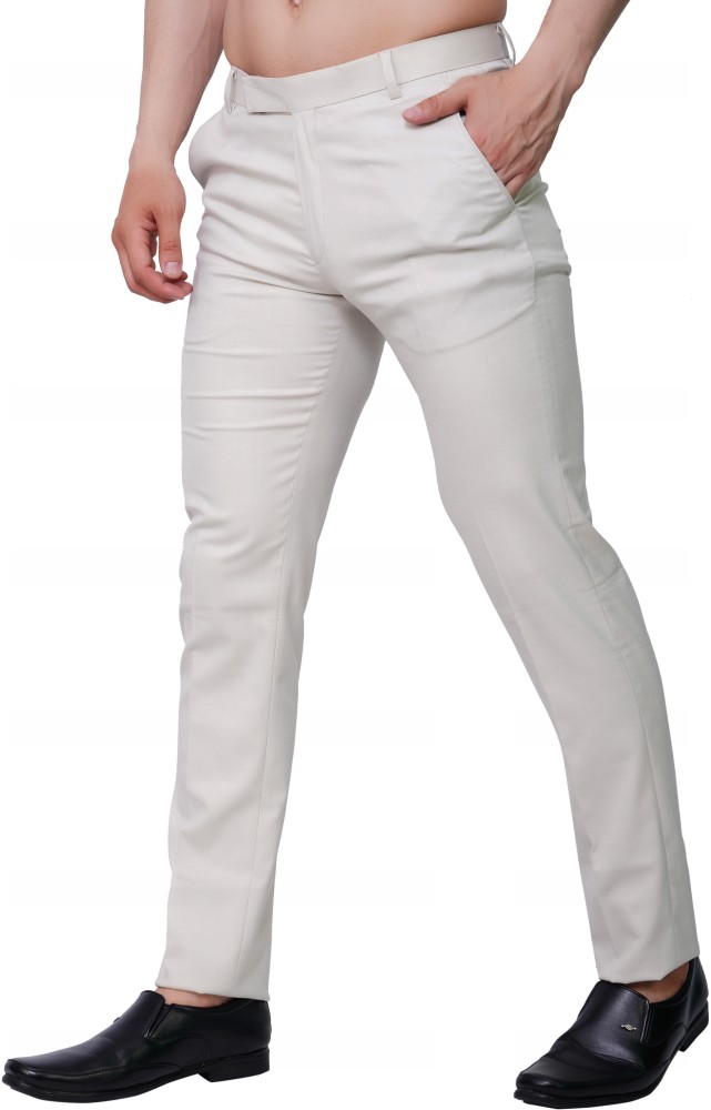 Buy Off white Trousers & Pants for Men by BEYOURS Online