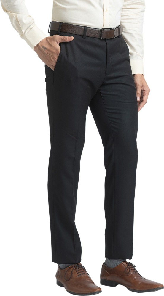 Raymond Grey Checked Slim Fit Formal Trouser  Buy Raymond Grey Checked  Slim Fit Formal Trouser online in India