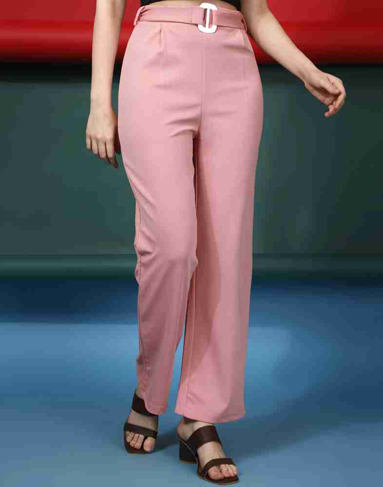 Shine N Show Regular Fit Women Pink Trousers - Buy Shine N Show