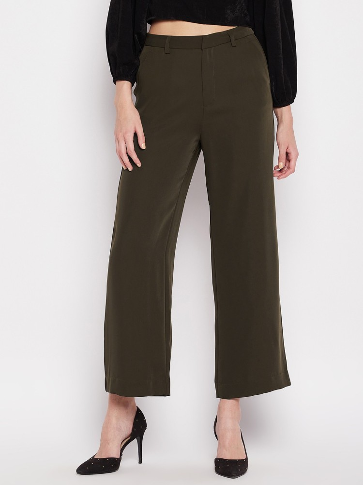 MADAME Flared Women Brown Trousers  Buy MADAME Flared Women Brown Trousers  Online at Best Prices in India  Flipkartcom