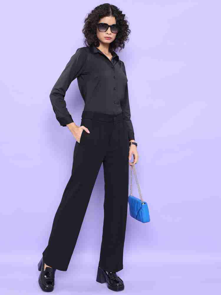 LEE TEX Regular Fit Women Black Trousers - Buy LEE TEX Regular Fit Women  Black Trousers Online at Best Prices in India