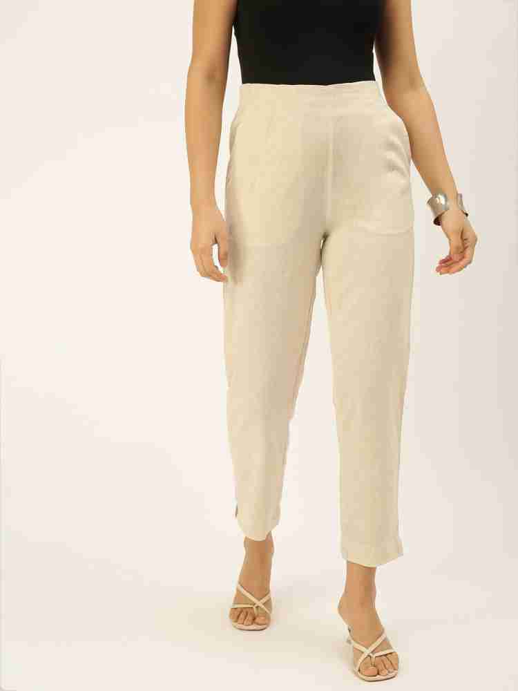 Buy De Moza Women Beige Cotton Skinny Leggings - XL Online at Best