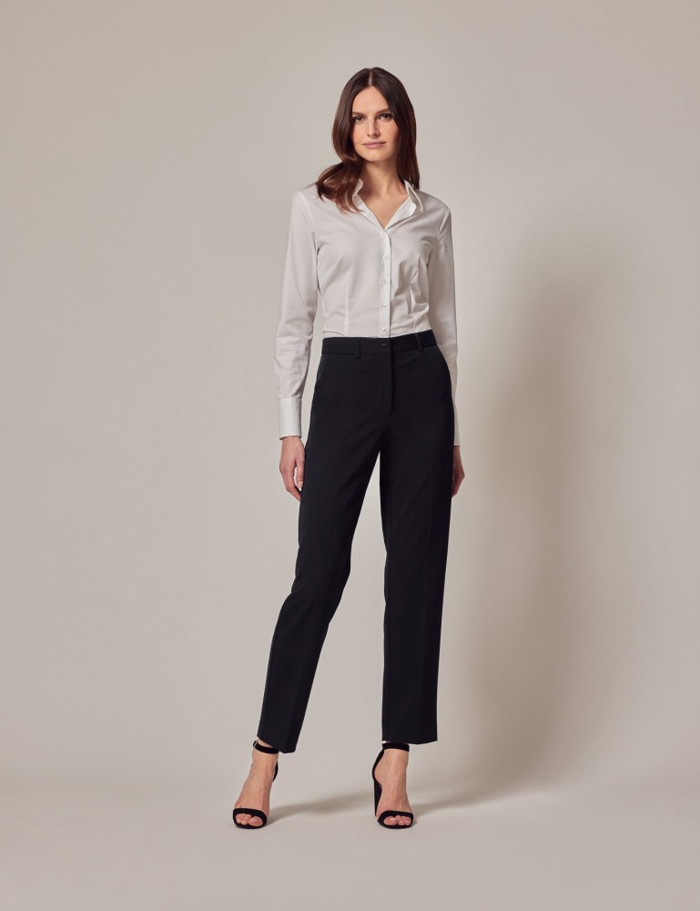Women Silver Grey Chinos Trousers