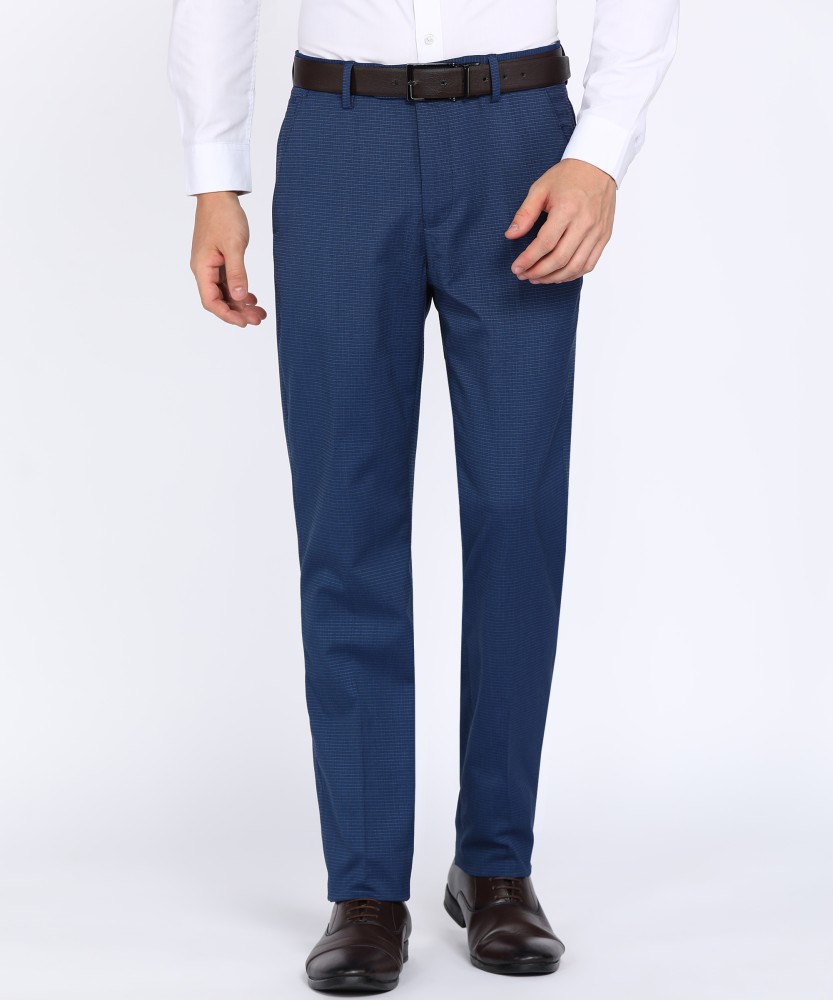 Buy Men Grey Textured Slim Fit Trousers Online  433416  Peter England