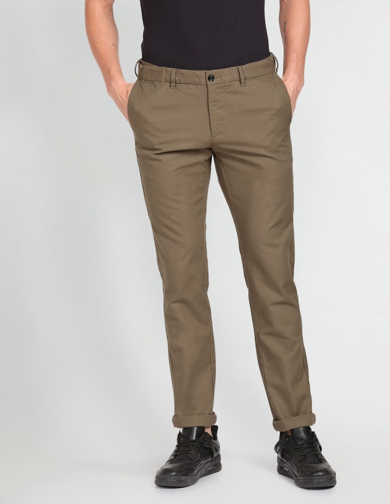 Buy Arrow Sport Black Slim Fit Flat Front Trousers for Mens Online  Tata  CLiQ