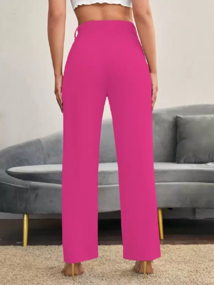 Fabmytra Regular Fit Women Pink Trousers