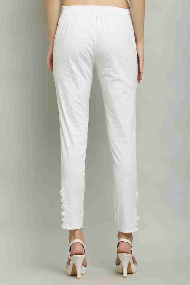 Sellingsea Regular Fit Women White Trousers - Buy Sellingsea Regular Fit Women  White Trousers Online at Best Prices in India