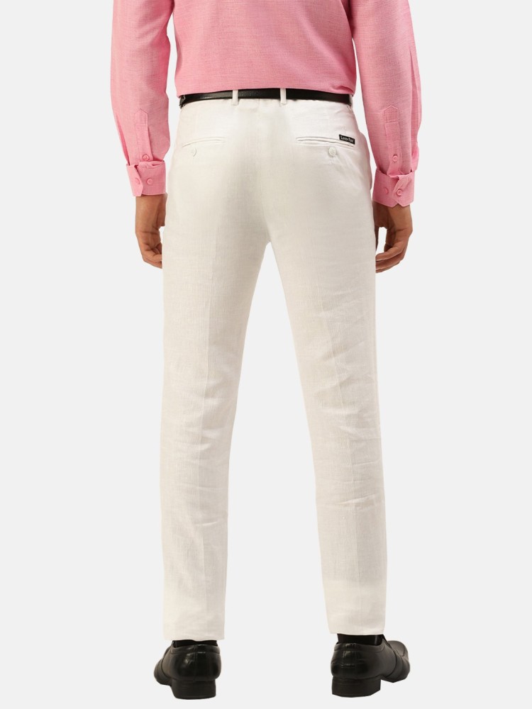 MARKS  SPENCER Regular Fit Men White Trousers  Buy MARKS  SPENCER  Regular Fit Men White Trousers Online at Best Prices in India  Flipkartcom