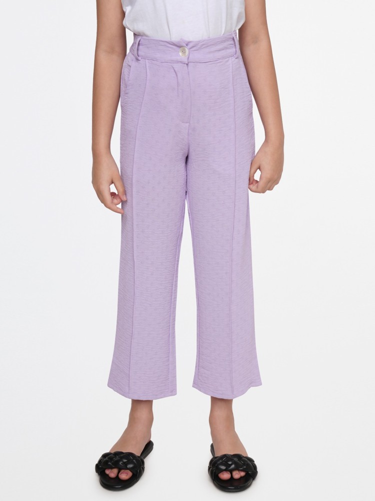 AND Girls Regular Fit Girls Purple Trousers  Buy AND Girls Regular Fit Girls  Purple Trousers Online at Best Prices in India  Flipkartcom