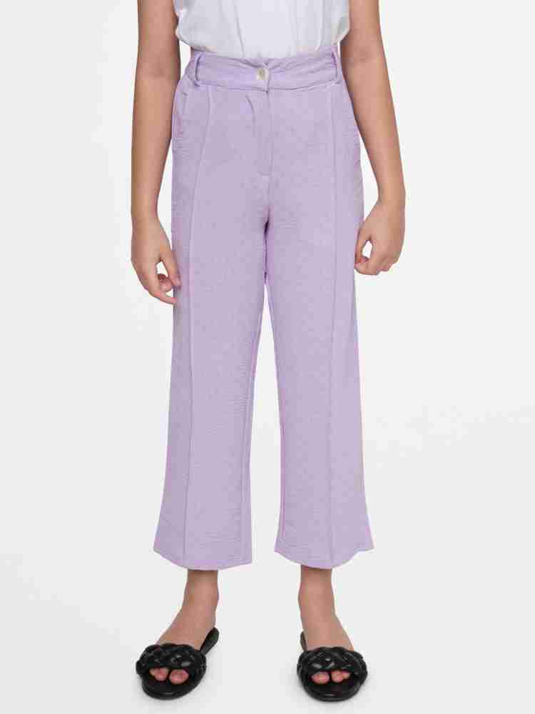 AND Girls Regular Fit Girls Purple Trousers Buy AND Girls