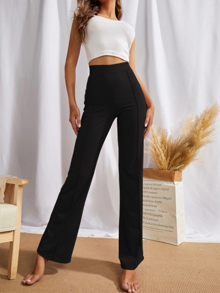 Casual Stuff Regular Fit Women Black Trousers - Buy Casual Stuff