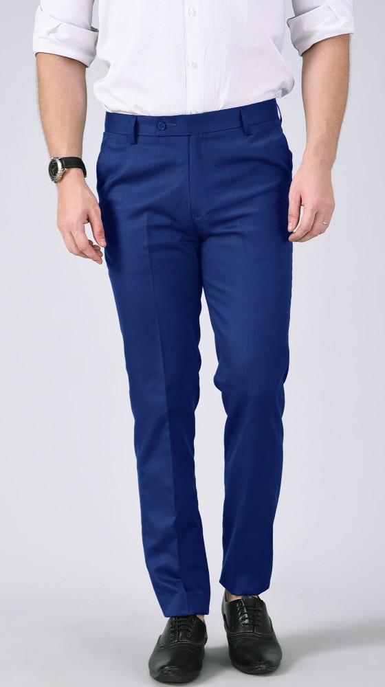 PROVOGUE Slim Fit Men Blue Trousers  Buy PROVOGUE Slim Fit Men Blue  Trousers Online at Best Prices in India  Flipkartcom