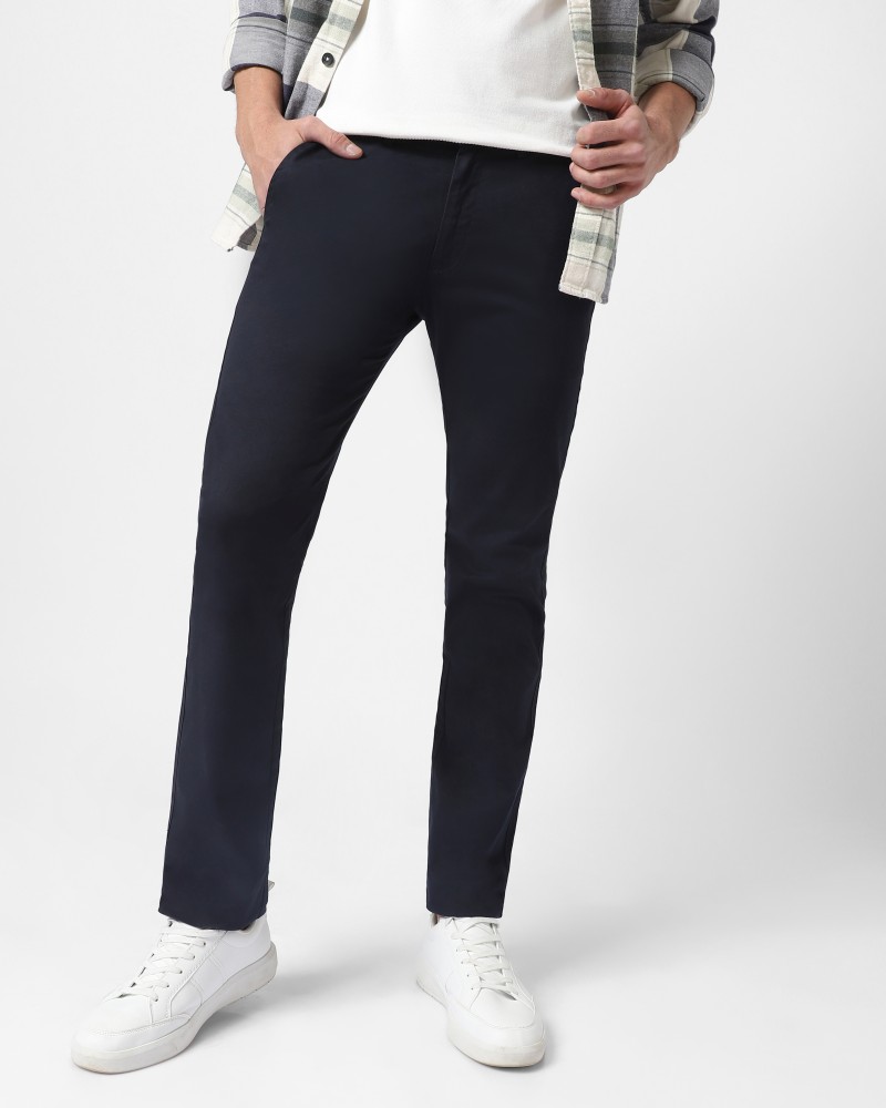 Urbano Fashion Slim Fit Men Dark Blue Trousers - Buy Urbano Fashion Slim  Fit Men Dark Blue Trousers Online at Best Prices in India