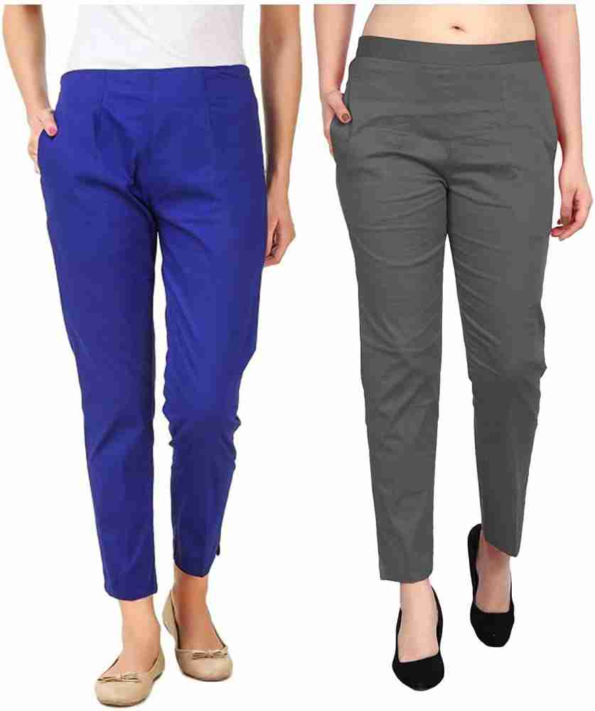 Sakhi Shine Regular Fit Women Black Trousers