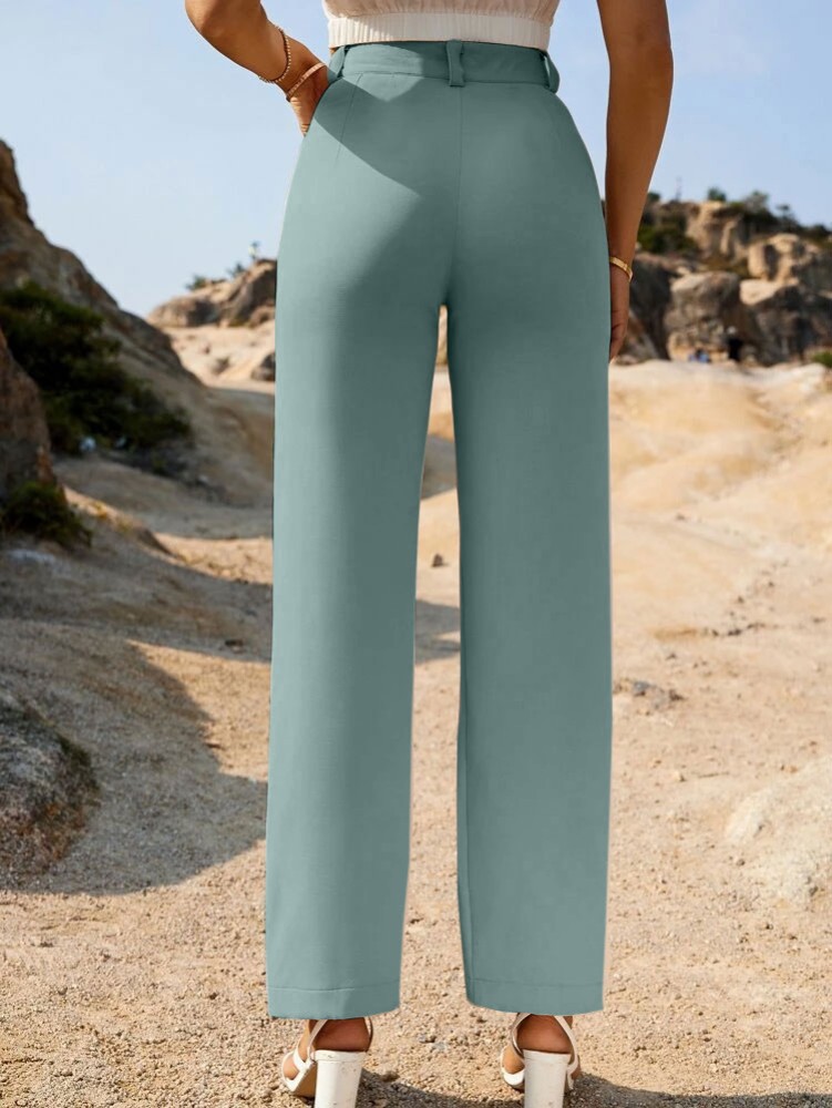 LEEROVENITA Regular Fit Women Light Green Trousers - Buy LEEROVENITA  Regular Fit Women Light Green Trousers Online at Best Prices in India