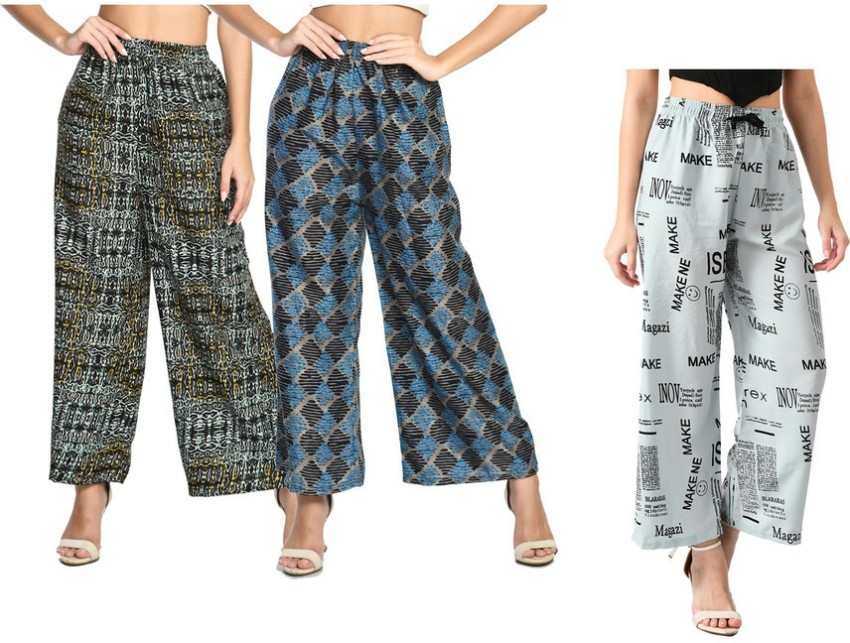 Buy Multicoloured Trousers & Pants for Women by INDIWEAVES Online