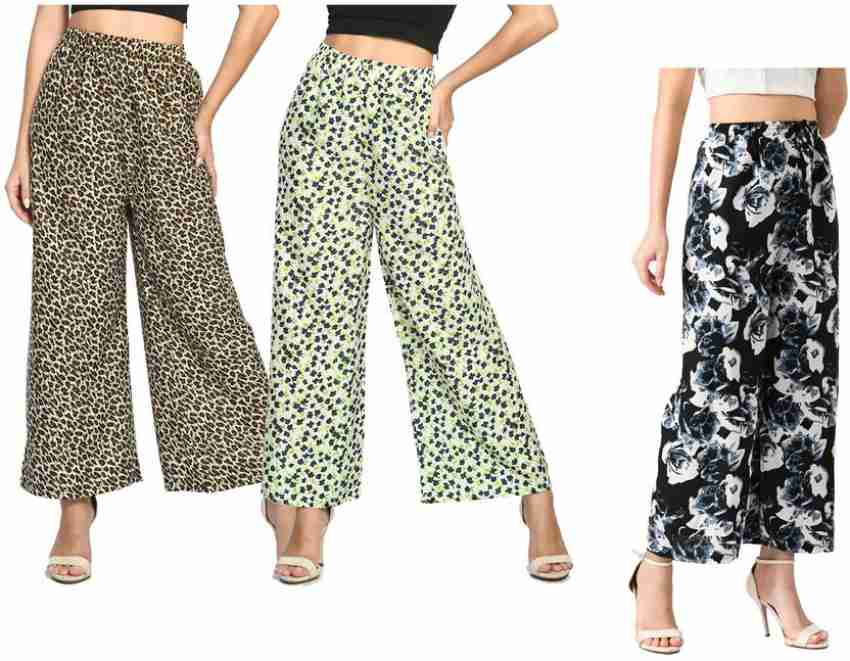 Buy Green & Blue Trousers & Pants for Women by INDIWEAVES Online