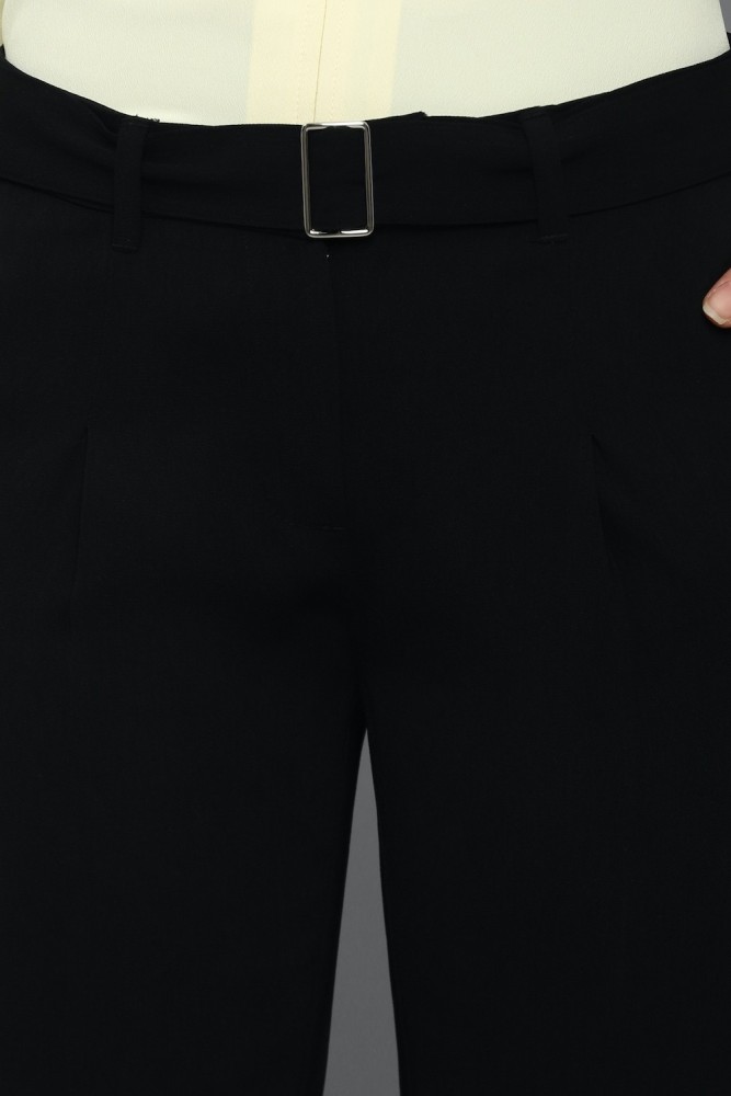 SeraWera Regular Fit Women Black Trousers - Buy SeraWera Regular Fit Women  Black Trousers Online at Best Prices in India