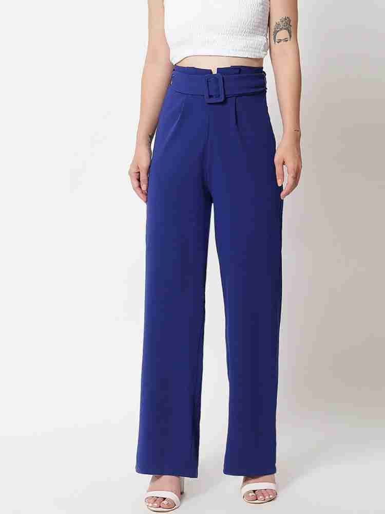 KOTTY Regular Fit Women Dark Blue Trousers - Buy KOTTY Regular Fit