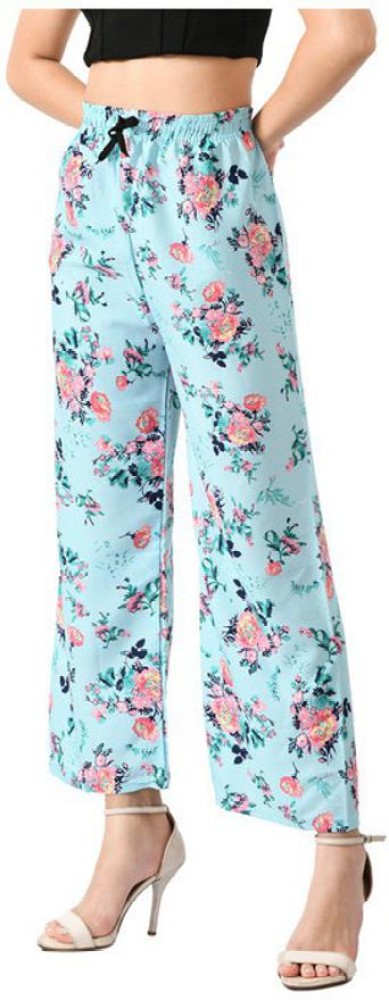 Buy Green & Blue Trousers & Pants for Girls by INDIWEAVES Online