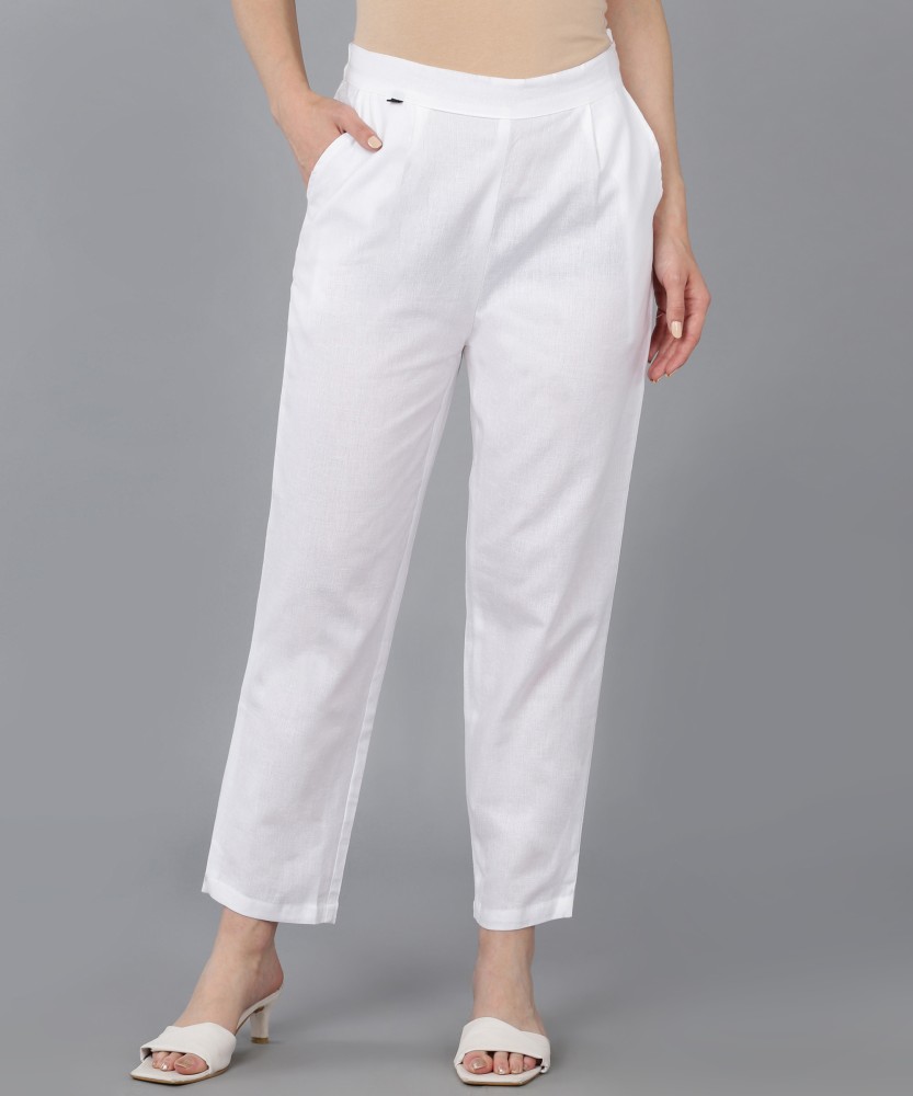 Buy Cotton White Pant Online at Best Prices in India