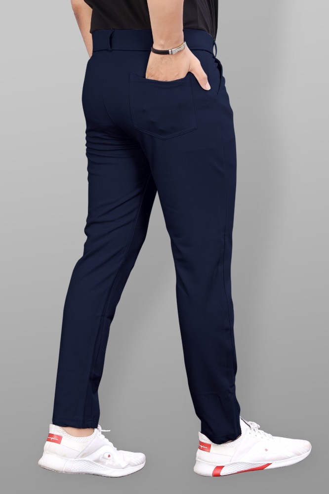 Women's Cropped Navy Blue Golf Trousers