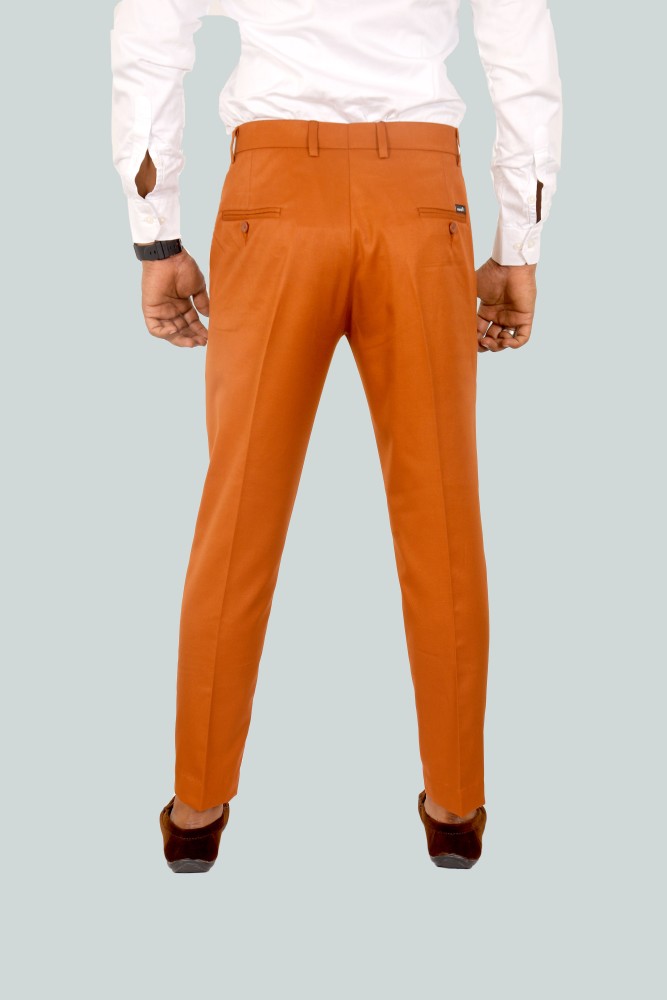Aswad Formals Regular Fit Men Orange Trousers - Buy Aswad Formals Regular  Fit Men Orange Trousers Online at Best Prices in India