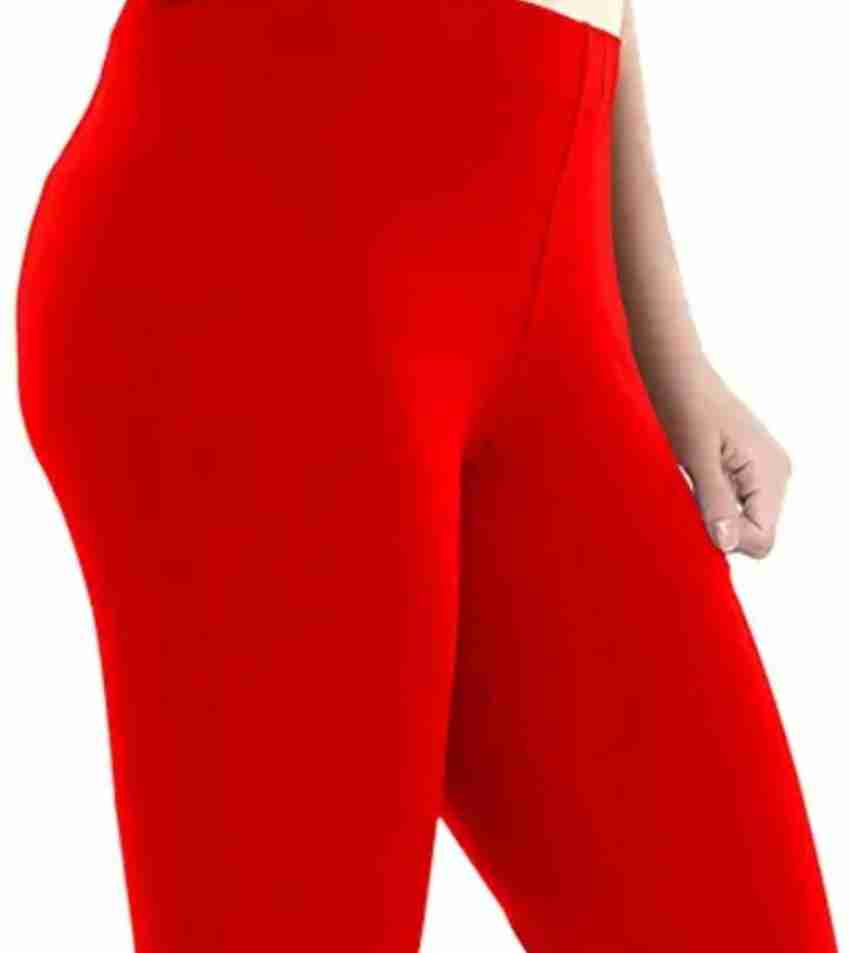 Red Mid Waist Comfort Lady Leggings, Casual Wear, Slim Fit at Rs 180 in  Thane