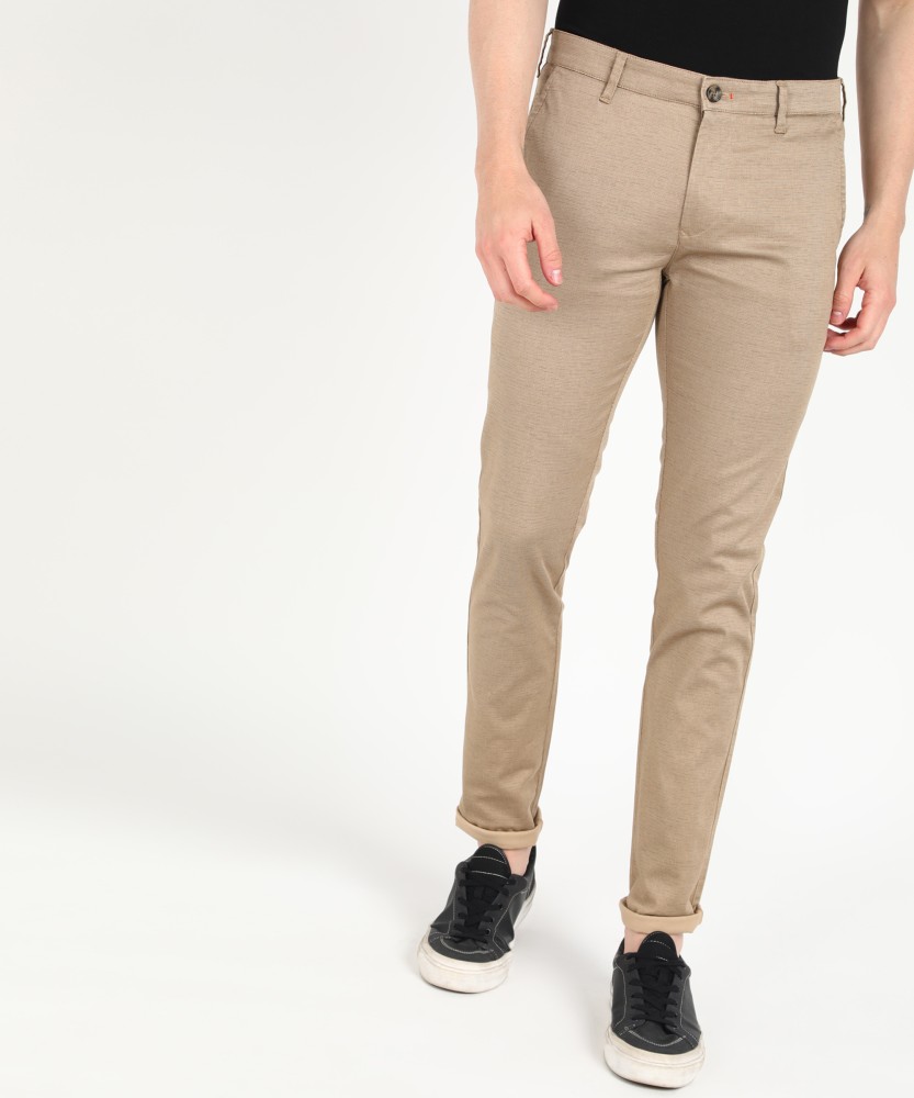 Buy Indian Terrain Khaki Slim Fit Trousers from top Brands at Best Prices  Online in India  Tata CLiQ