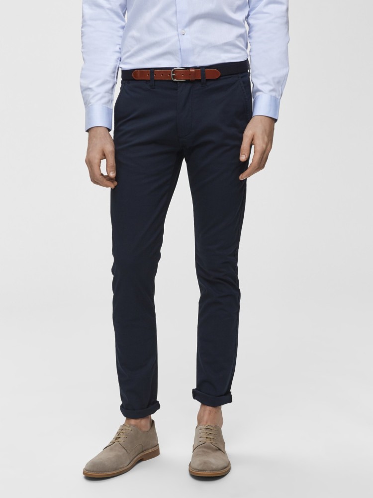 Selected Homme Black - Slim Fit Trousers - Men - Blue - 52