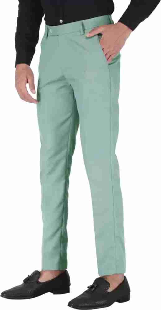 YOU YOURS Regular Fit Men Light Green Trousers - Buy YOU YOURS Regular Fit  Men Light Green Trousers Online at Best Prices in India