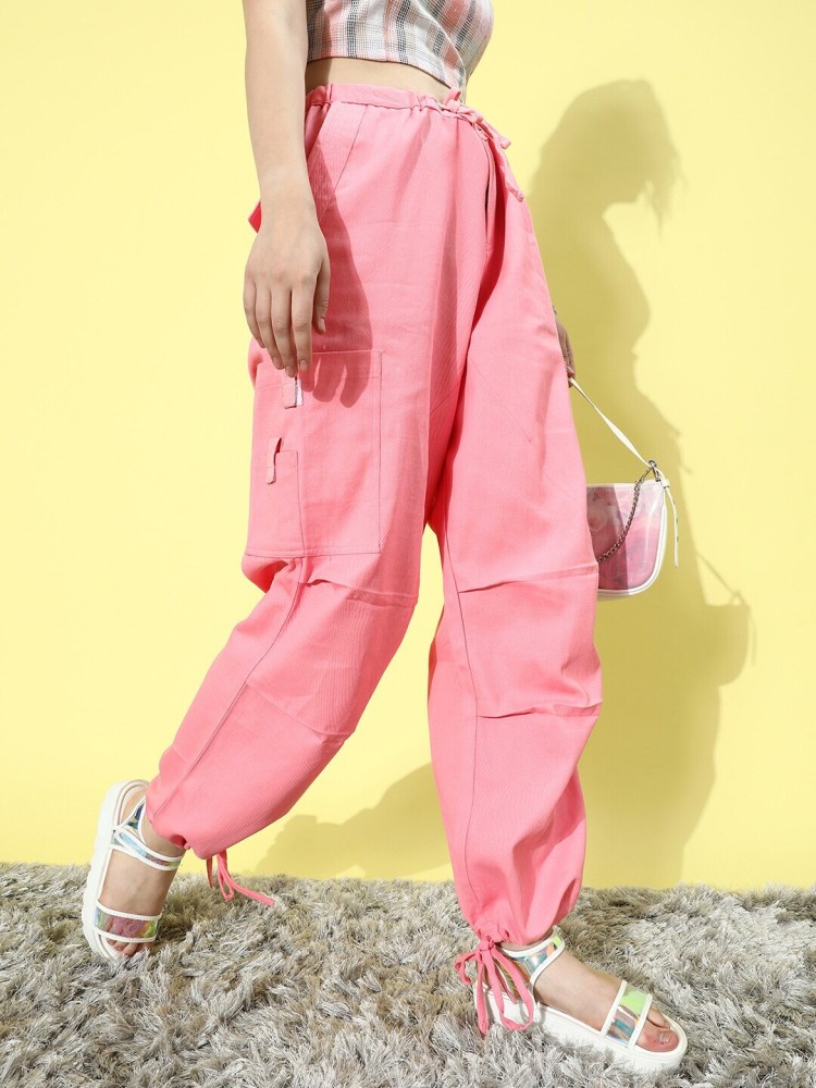 Mast & Harbour Regular Fit Women Pink Trousers - Buy Mast & Harbour Regular  Fit Women Pink Trousers Online at Best Prices in India