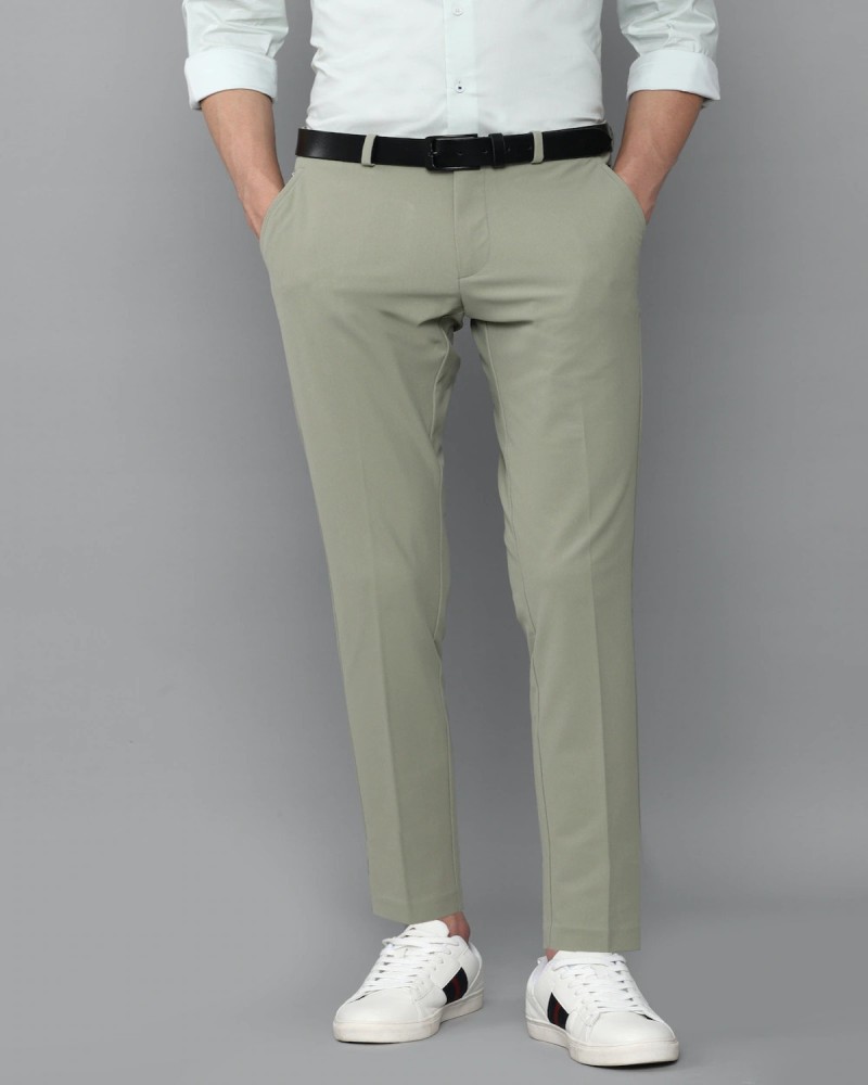 Cotton Slim Fit Men Dark Green Formal Trouser Machine wash Size 2840