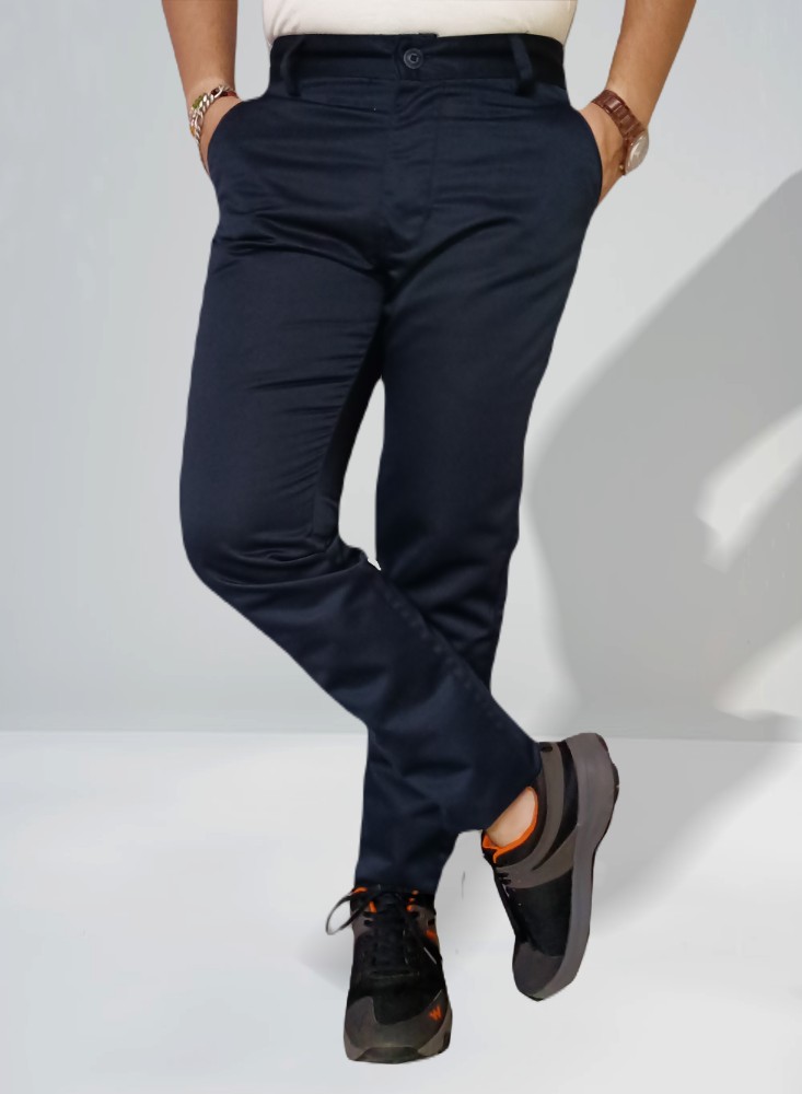 RB Blue Men Casual Trousers