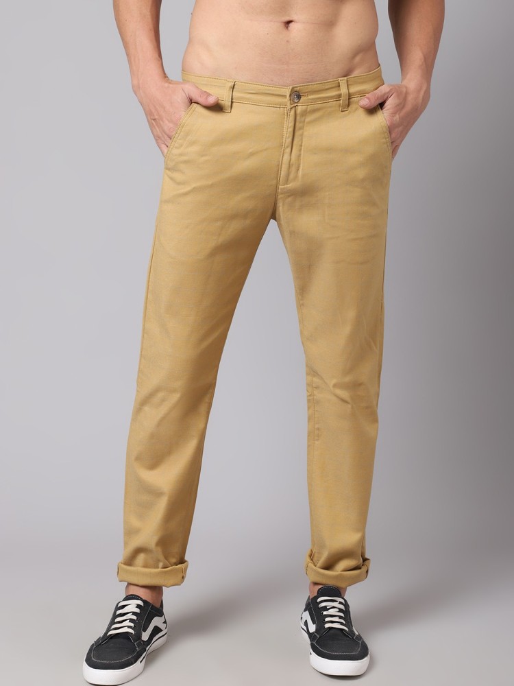 Cantabil Casual Trousers  Buy Cantabil Mens Khaki Casual Trousers Online   Nykaa Fashion