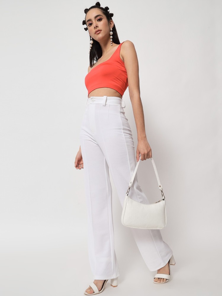 OffWhite Belted Sortino Trousers  Pure Cotton  SUITSUPPLY AU in 2023   Off white belt White belt Trousers