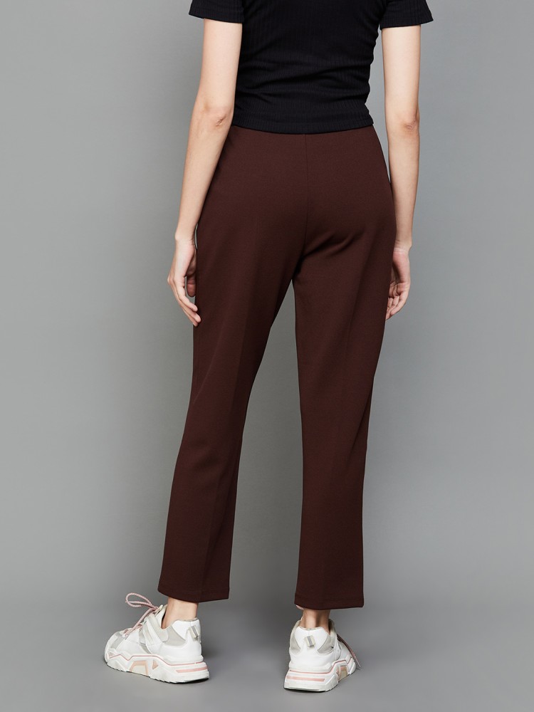 Brown Polyester Trousers