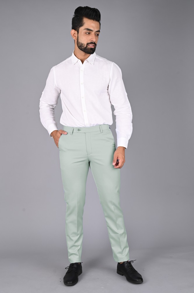 MANCREW Formal Pants for men - Formal Trousers Combo - Cream, Sky Blue