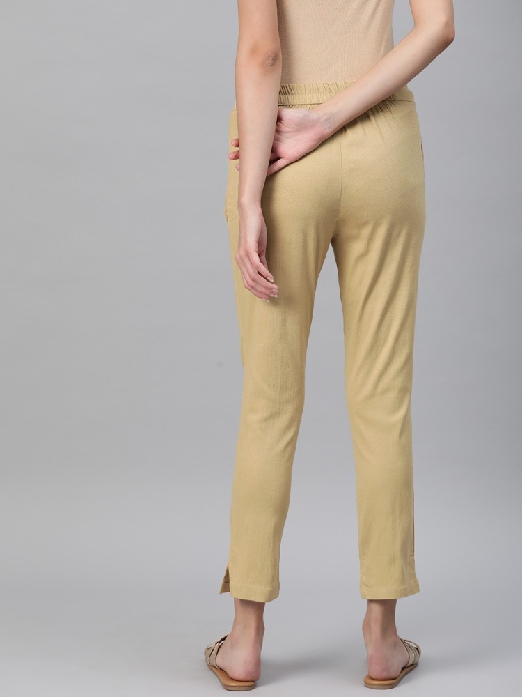 Readiprint Fashions Regular Fit Women Beige Trousers - Buy Readiprint  Fashions Regular Fit Women Beige Trousers Online at Best Prices in India