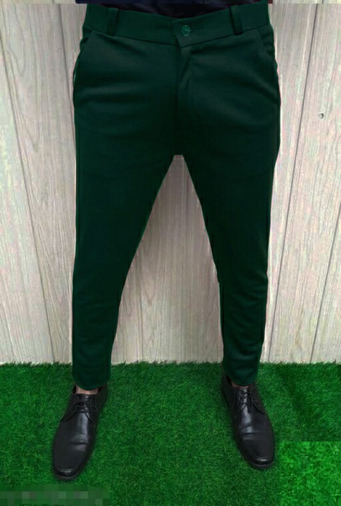 Coldplay Slim Fit Men Dark Green Trousers - Buy Coldplay Slim Fit