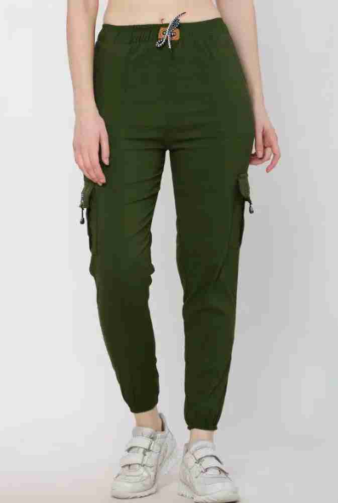 Colorfly Slim Fit Women Dark Green Trousers - Buy Colorfly Slim