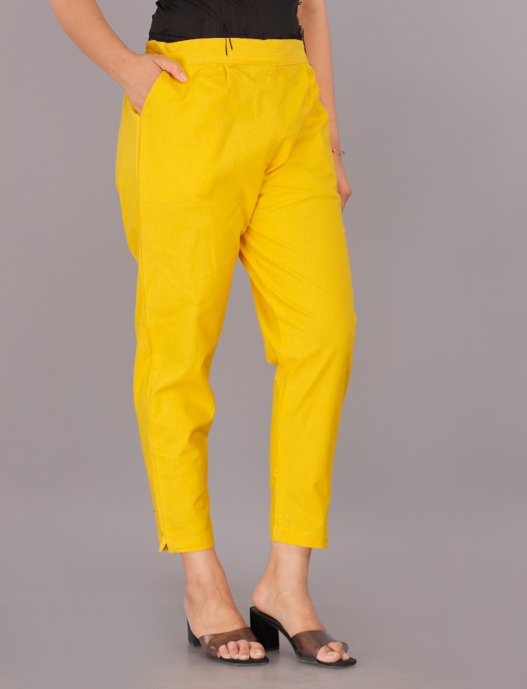 Buy Yellow Trousers & Pants for Women by JAIPURATTIRE Online