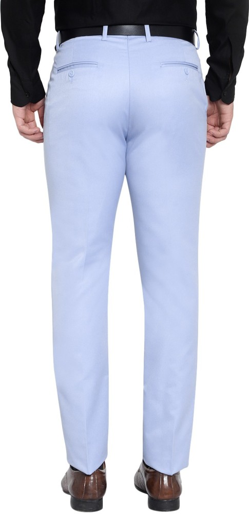 PLAYERZ Slim Fit Men Light Blue Trousers  Buy PLAYERZ Slim Fit Men Light  Blue Trousers Online at Best Prices in India  Flipkartcom