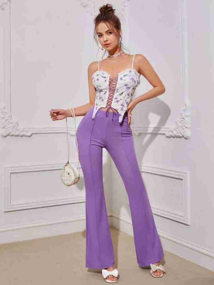 Purple Wide Leg Pants – TROUSER9