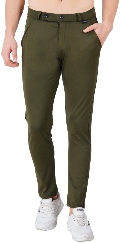 Buy INVICTUS Men Olive Green Slim Fit Solid Formal Trousers  Trousers for  Men 2314246  Myntra