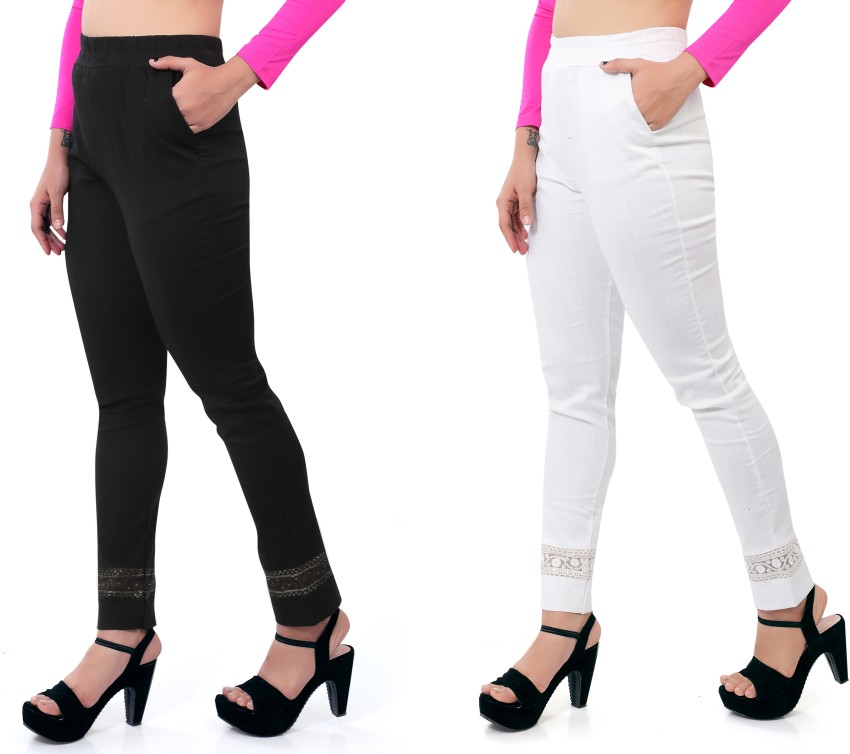 Buy WGSTEN LIFESTYLE Women's Regular Fit Trouser Pants, Women/Girl's Lycra  Flex Bottom Wear for Kurtis & Kurtas
