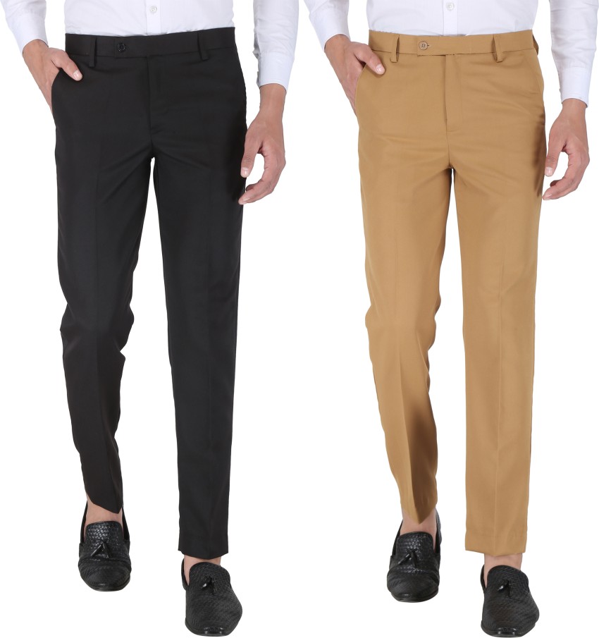 JUST BLACK Relaxed Men Khaki Trousers  Buy JUST BLACK Relaxed Men Khaki  Trousers Online at Best Prices in India  Flipkartcom
