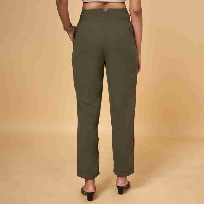 Annabelle by Pantaloons Tapered Women Green Trousers - Buy Annabelle by  Pantaloons Tapered Women Green Trousers Online at Best Prices in India