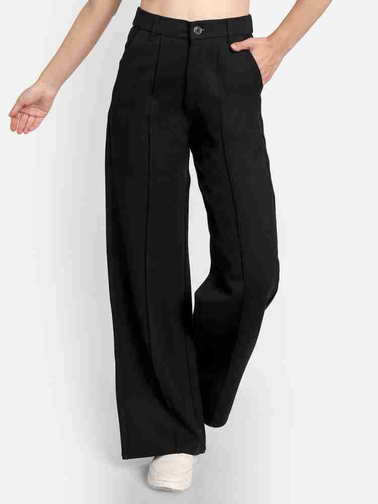 Broadstar Relaxed Women Black Trousers - Buy Broadstar Relaxed